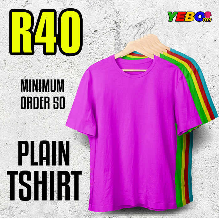 ål prins spænding Plain Tshirt Special minimum order 50 - Yebo Tees
